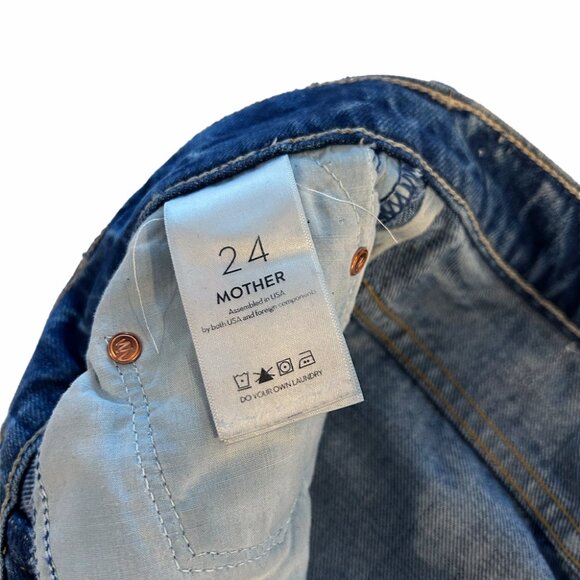 MOTHER High Waisted Spinner Skimp Wide Leg Jeans 24 - Picture 7 of 7